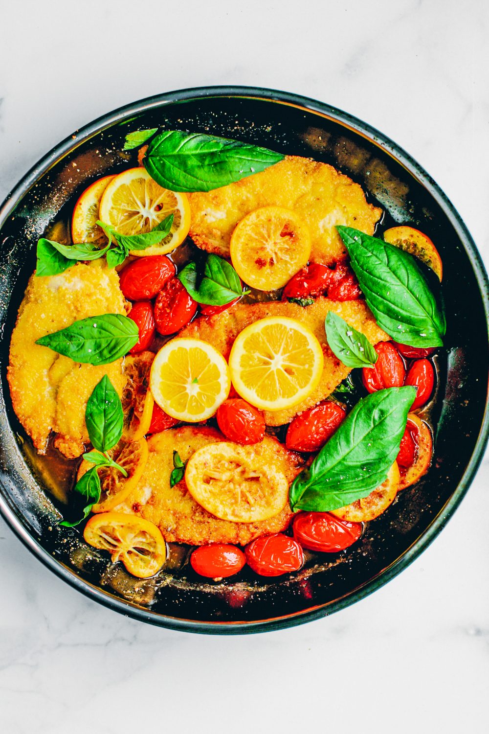 Chicken Schnitzel with Melted Lemons