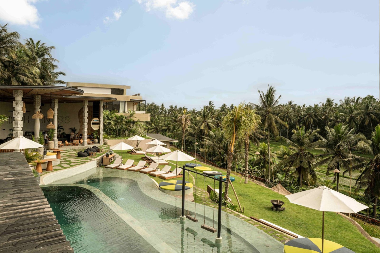 pool and trees at Soulshine Bali